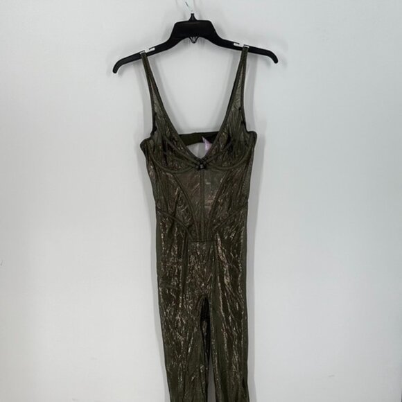 Savage X Fenty Pants - Women's Savage X Fenty Going Platinum Mesh Crotchless Catsuit M